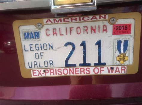 lv licence plate|legion of valor license plate.